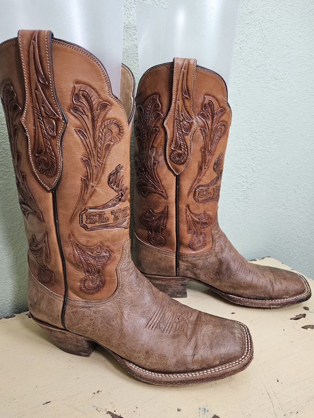 Black Jack Hand Tooled Western Cowboy Boots